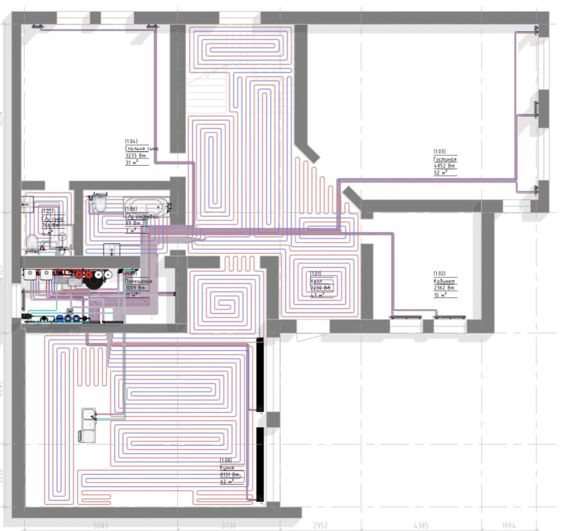 Проектирование системы отопления частного дома
